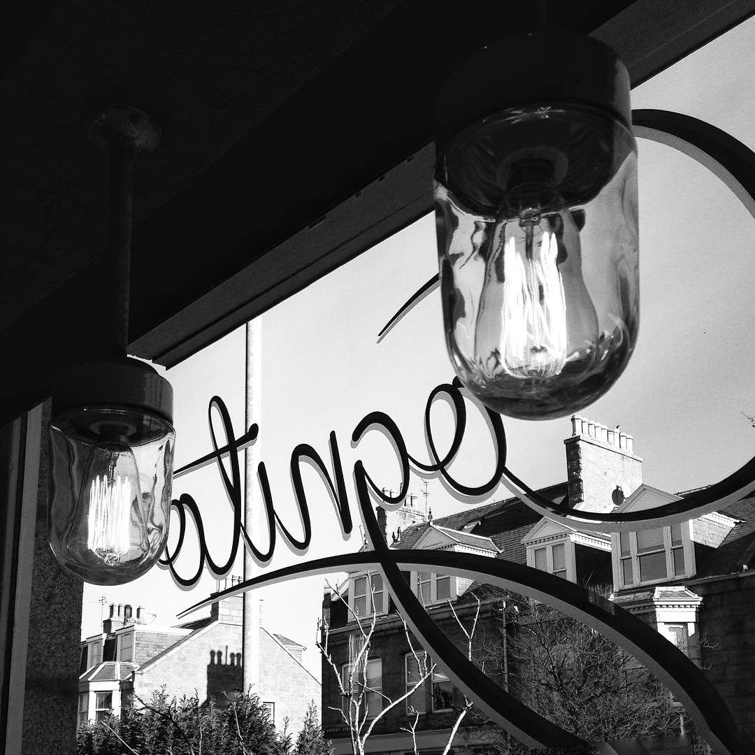 Cafe Cognito window looking on to St Swithin Street